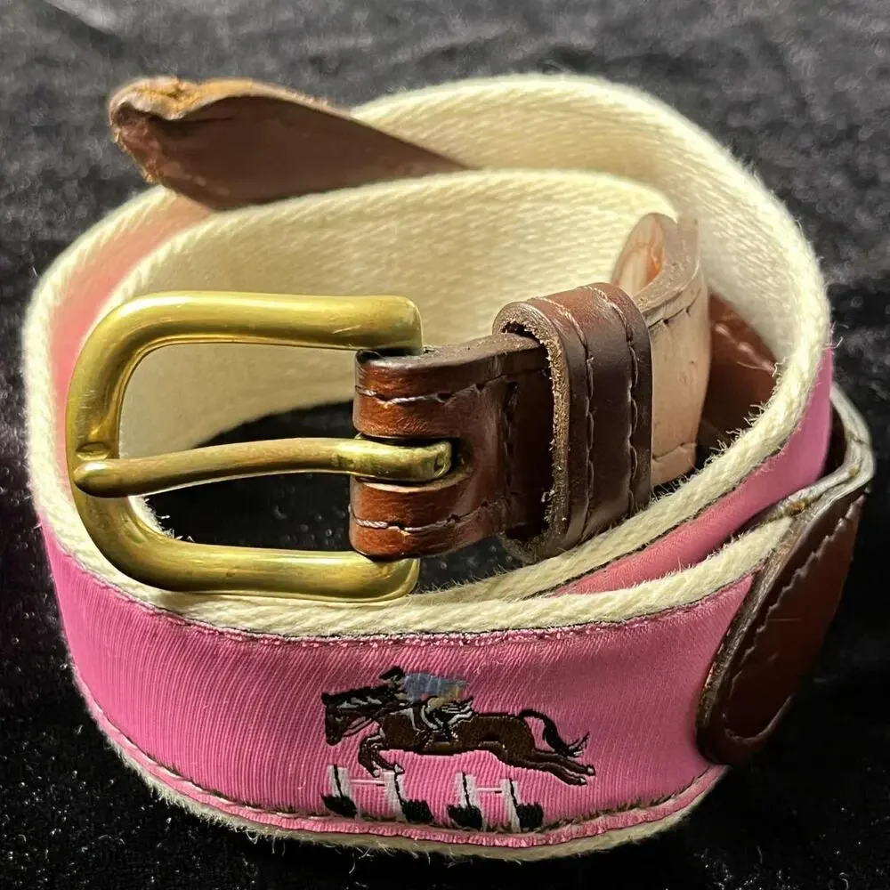 Pink & Brown Horse Kid's Belt